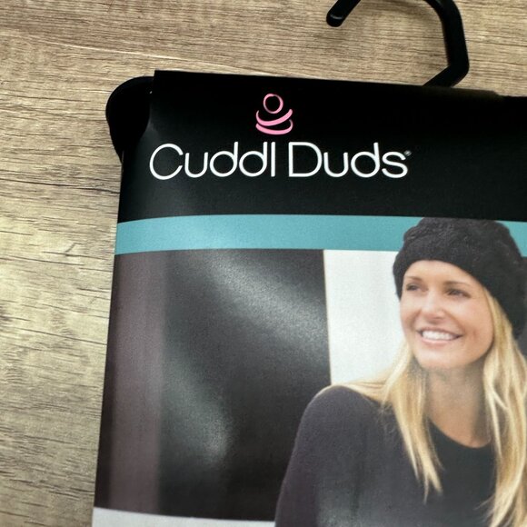 Cuddl Duds Warm Layers Top Womens Size L Black Fleecewear Long Sleeve Crew - Picture 5 of 11
